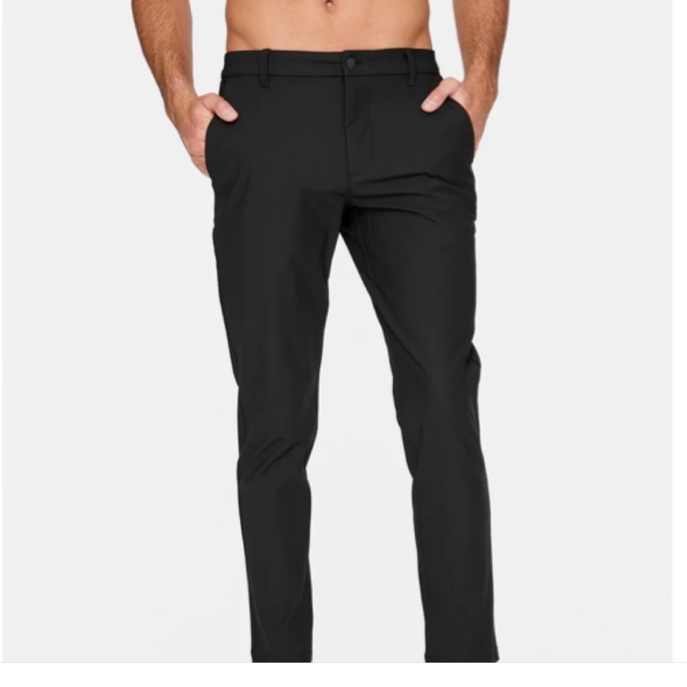 7 Diamonds Infinity Black Pants 32 x 34 Long Tall Stretch Zip Pocket Slim Skinny
